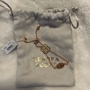Kendra Scott Elaina Rose Gold Adjustable Chain Bracelet in Rose Gold